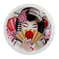 Ownta gumb sa vijcima set za kuhinjske ormare Komore izvlačenja povlačeći ručke kuće Dekor Žena Japance