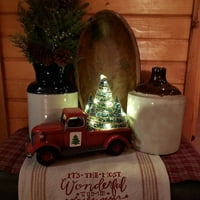 Božićni crveni kamion Dekor Farm Božićne stabli