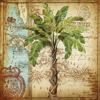 Antikne nautičke palme i poster Print Tree Sorelle Studios