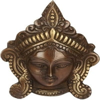 Mesing World Metan Metal Bogins Durga Face Zidni snimka Viseća religioznog maa Durga maska ​​Idol Kip