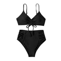 Zuwimk Womens bikini, dva tanka kupaća odijela za žene plivaju tankeni vrh sa kratkim hlačama Tummy