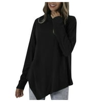 Žene Ležerne prilike s dugim rukavima O-izrez upletena čvrsta boja jesenska majica Casual Slatke majice