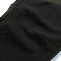 Amidoa muške hlače na vanjskoj boji s tamnim hlače za punjenje plišane tople vjetrootporne elastične