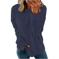 Ženska odjeća stabilna odjeća Ženska modna casual dugih rukava punog okruglog vrata majica TOP pulover
