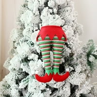 Thaisu Christmas Elf ukrasi Slatka elf noge Drvo viseće ukrase za zidne prozore u zatvorenom pogonu