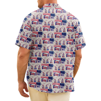 4. jula muška havajska majica USA Nacionalna zastava T majica Ovratnik 3D Print Plus Veličina Rad dnevno