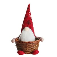 Njspdjh božićni ukras pribor kreativne lutke slatko s ukrasom lutke bombone duge šešir košara voća