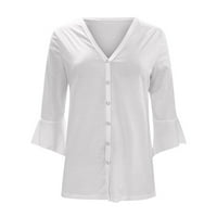 Ženski vrhovi i bluze ljetne modne žene Ljetni rukavac Cardigan Solid Boja casual bluza vrhovi ženskih