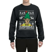 Divlji Bobby, ured sanjajući božićni smiješni ružni božićni džemper unise grafički džemper, crni, veliki