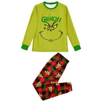 Grinch Christmas Pajamas Porodica Božićne PJS Usklađivanje Jammies PJS Xmas Holiday Sleeper Set za tinejdžere
