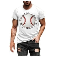 Baseball T majica Baseball Graphic Slatka tee vrhova MUŠKA PISMENA Odštampana majica s kratkim rukavima