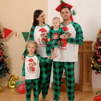 Homchy Baby Božićni otisci Porodični podudaranje s dugim rukavima