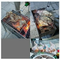 Košarica od nehrđajućeg čelika za kampiranje na otvorenom BBQ stalak za pribor za roštilj ribe, piletine,