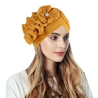 Chaolei ženski casual solid cvjetovi glava kapa za šešir za šešir turban kapu za glavu