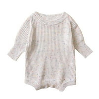 Rovga Baby Girl BodySuits mališani s dugim rukavima Šareni kintirani džemper RODER BODYSUIT za odjeću