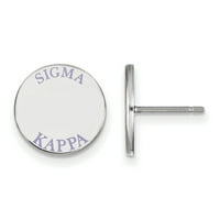 Sterling Silver Logoart Sigma Kappa emajlirani post minđuše sterling srebrne minđuše