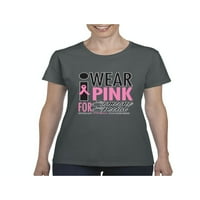 MMF - Ženska majica kratki rukav, do žena Veličina 3XL - nosim ružičastu za nekoga posebnog
