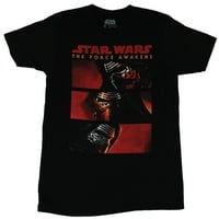 Star Wars Force Foways muns majica - tri barove slika lica pod logotipom