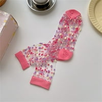 Puawkoer ženske točke staklene tanke čarape dot srednje cijevi čarape prozirne čarape Čarape za žene