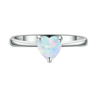 Frehsky prstenovi Opal prsten ljubavnik Opaj srca Opal bijeli kamen ručni nakit modni nakit prsten