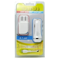 Komplet za dodatnu opremu u punjačem za Kyocera Duraxe Mobiteli telefoni [2. AMP USB punjač i dual USB