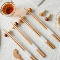 Trgovina prehrambenih proizvoda Drevni drveni gljive Gljive štapići za odmor Japanska stil keramičke večere kašika za kašike noža nosač vilice