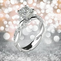 Mnjin srebrni prsten mladenki zircon dijamant elegantan angažman vjenčani prsten za vjenčanje b