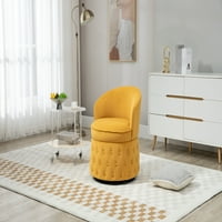 Okretna stolica za barel, baršun okrugla akcent kauč na kauč na kaci za okretanje cijevi za kuhanje