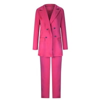 Blazer jakne za žene Business Casual ženska modna casual labav čvrsti boja odijelo Dvodijelno odijelo