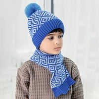Holloyiver 4- godine dječji toplih slatki šešir šal dječaka pletena vunena šešir