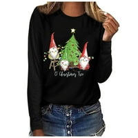 Ružni božićni džemper za žene smiješna slatka majica plus veličine pulover dukserić božićna grafika