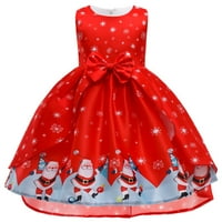 Opremljena haljina za djevojčice za čišćenje dojenčadi dječje djevojke Božić Božić santa claus haljina