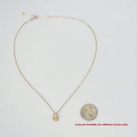 Sertifikovana RVLA Romance Victory 18K Solid Rose Gold Diamond Pear u obliku Privjeske ogrlice, 18