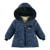 Durtebeua puffer jakna za dijete Djevojka Zimska dupla za toplu kaputu od kapuljače 2- godine