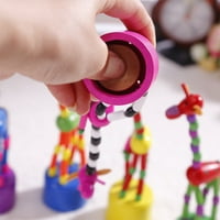 Djeca drvena žirafa igračka šarena plesa ljuljajući žirafu stojeći ljuljačke igračke