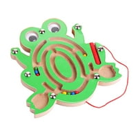 Hemoton magnetska drvena perla labirint puzzle magnet u obliku labirine u obliku igračke za djecu za