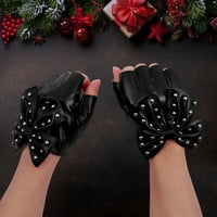 Par lady zakovice luk-čvorove rukavice za pola prste za božićne performanse