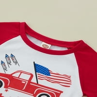 Majica za djecu dječaka AMANIC zastava 4. srpnja Košulje Kratki rukav USA zastava TEE TEE KIDS PATRIOTSKA