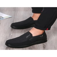 LUMENTO MENS STANS SLIP NA LOAFERS ravna casual cipela Neklizajuća poslovna cipela za šetnju lagana klasična loafer crna 5.5