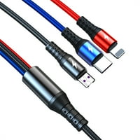 U USB kablu za punjenje 2.4a 5a 2a 4a, višestruki priključak kabela za punjač sa iPhone tipom C Android
