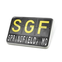 Porcelein Pin SGF Zračna luka za Springfield, Modge Mo Go Lapel - Neonblond