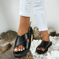 Ženske sandale ravne sandale Ljetne cipele ravne pete otvorene nožne sanduke casual sandale
