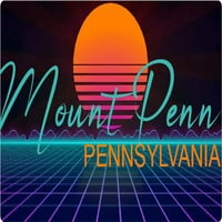 Mount Penn Pennsylvania Frižider Magnet Retro Neon Dizajn