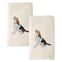 Beagle vezeni ručnik ručnika bjelokosti