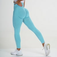 Viikei Plus size Yoga hlače za žene čiste boje sportove za podizanje hipa za podizanje stočara koji rade visoko struk joga hlače