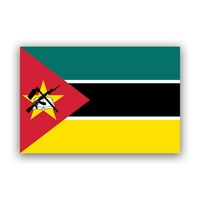 Mozambička naljepnica zastava - samoljepljivi vinil - Vremenska zaštitna - izrađena u SAD - Mozambik