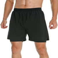 Muškarci u trčanjama kratkim hlačama Crne brze suhe atletske kratke hlače sa džepovima, do 3XL