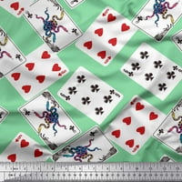 Soimoi pamučna poplin tkanina zatvorena igra poker karta Sportska štampano tkaninsko dvorište široko