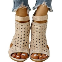Sandale sa sandale za žene sandale Žene Open Veličina klino cipele Dame Veliki nožni patentni patentni