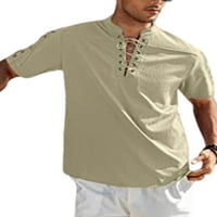 Sanviglor muns ljetne košulje kratki rukav vrhovi V izrez T majica - Wicking majica na plaži Tee Apricot